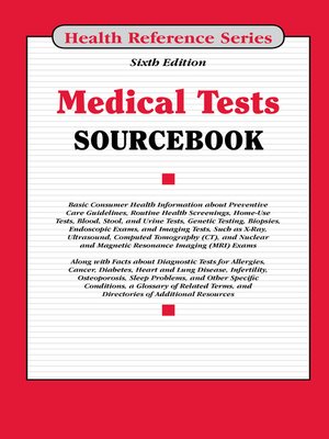 cover image of Medical Tests Sourcebook